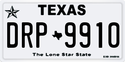 TX license plate DRP9910