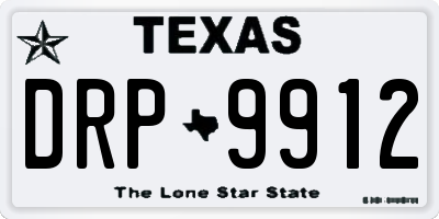 TX license plate DRP9912