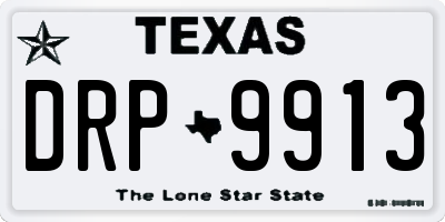 TX license plate DRP9913