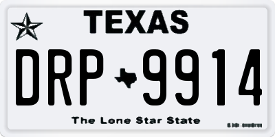 TX license plate DRP9914