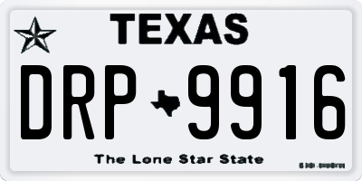 TX license plate DRP9916