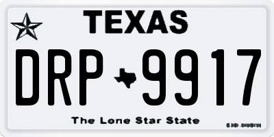 TX license plate DRP9917