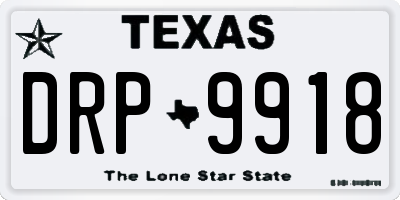 TX license plate DRP9918