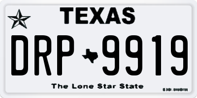 TX license plate DRP9919