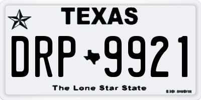 TX license plate DRP9921