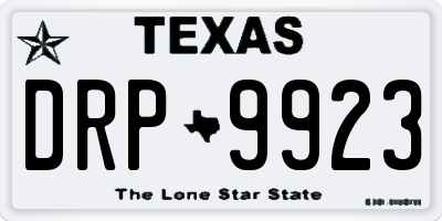 TX license plate DRP9923