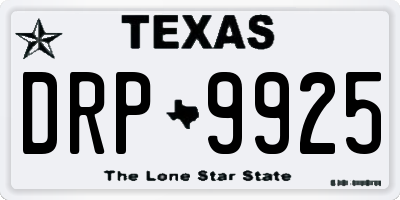 TX license plate DRP9925