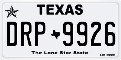 TX license plate DRP9926