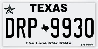 TX license plate DRP9930
