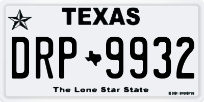 TX license plate DRP9932