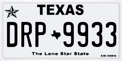 TX license plate DRP9933