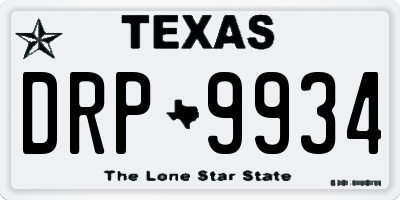 TX license plate DRP9934