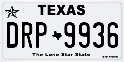 TX license plate DRP9936