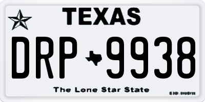 TX license plate DRP9938