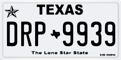 TX license plate DRP9939
