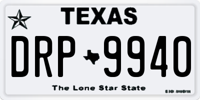 TX license plate DRP9940