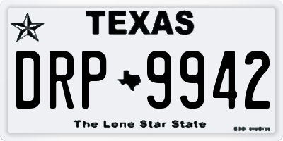 TX license plate DRP9942