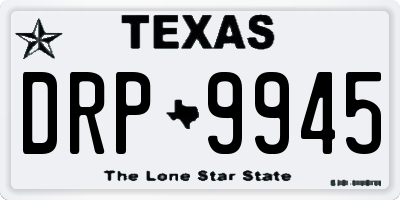 TX license plate DRP9945