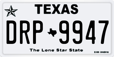 TX license plate DRP9947