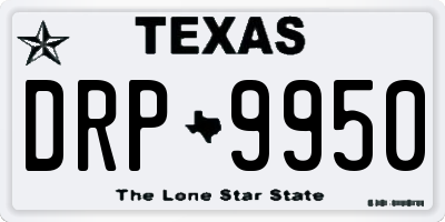 TX license plate DRP9950