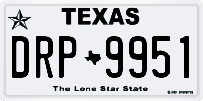TX license plate DRP9951