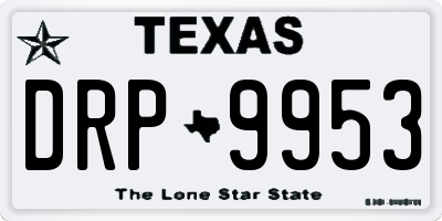 TX license plate DRP9953