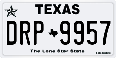 TX license plate DRP9957
