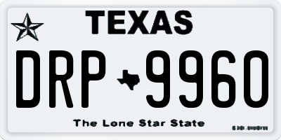 TX license plate DRP9960