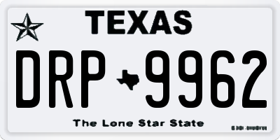 TX license plate DRP9962