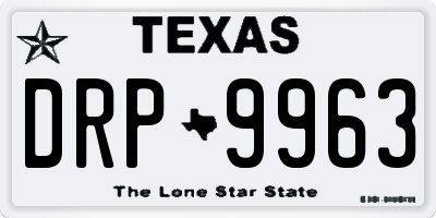 TX license plate DRP9963