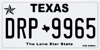 TX license plate DRP9965