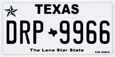 TX license plate DRP9966