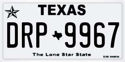TX license plate DRP9967