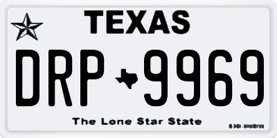 TX license plate DRP9969