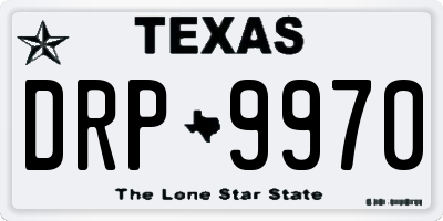TX license plate DRP9970