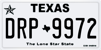 TX license plate DRP9972