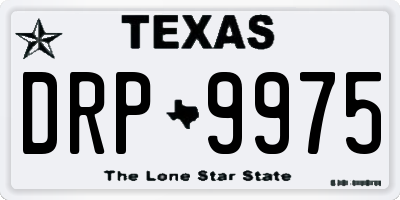 TX license plate DRP9975