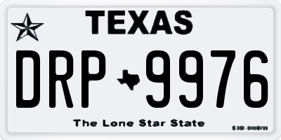TX license plate DRP9976
