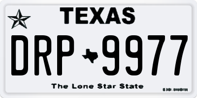 TX license plate DRP9977