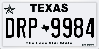 TX license plate DRP9984