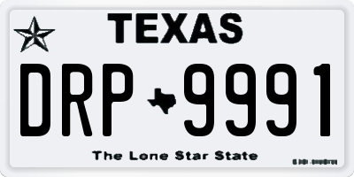 TX license plate DRP9991