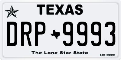 TX license plate DRP9993