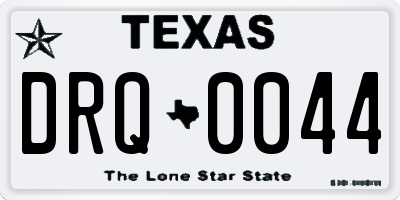 TX license plate DRQ0044