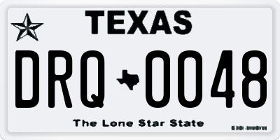 TX license plate DRQ0048