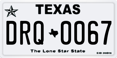 TX license plate DRQ0067