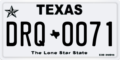 TX license plate DRQ0071