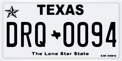 TX license plate DRQ0094