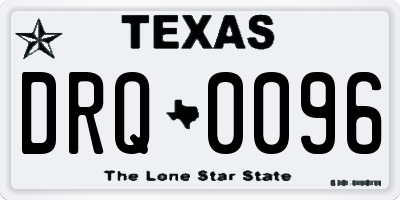TX license plate DRQ0096