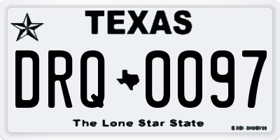 TX license plate DRQ0097