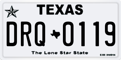 TX license plate DRQ0119